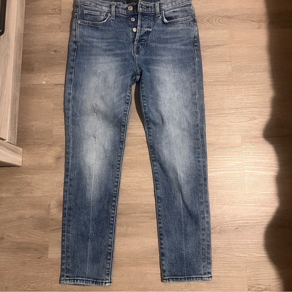 7 For All Mankind Blue Classic Denim Jeans - Picture 2 of 6